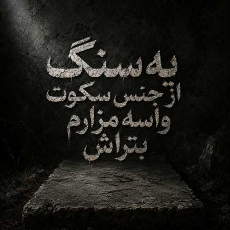 یه سنگ از جنس سکوت واسه مزارم بتراش هوش مصنوعی