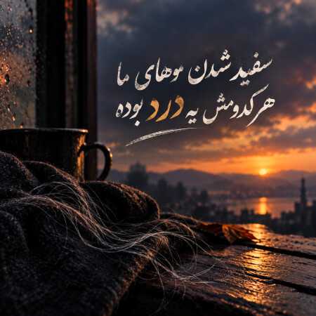 سفید شدن موهای ما هر کدومش یه درد بوده - هوش مصنوعی